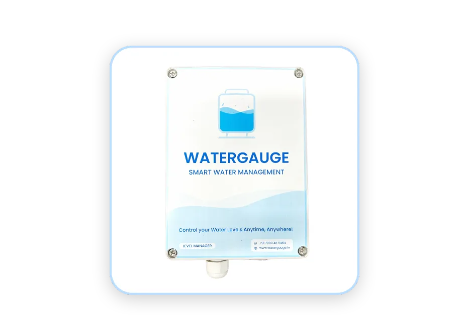 Water Gauge level manager with solar power for tank monitoring